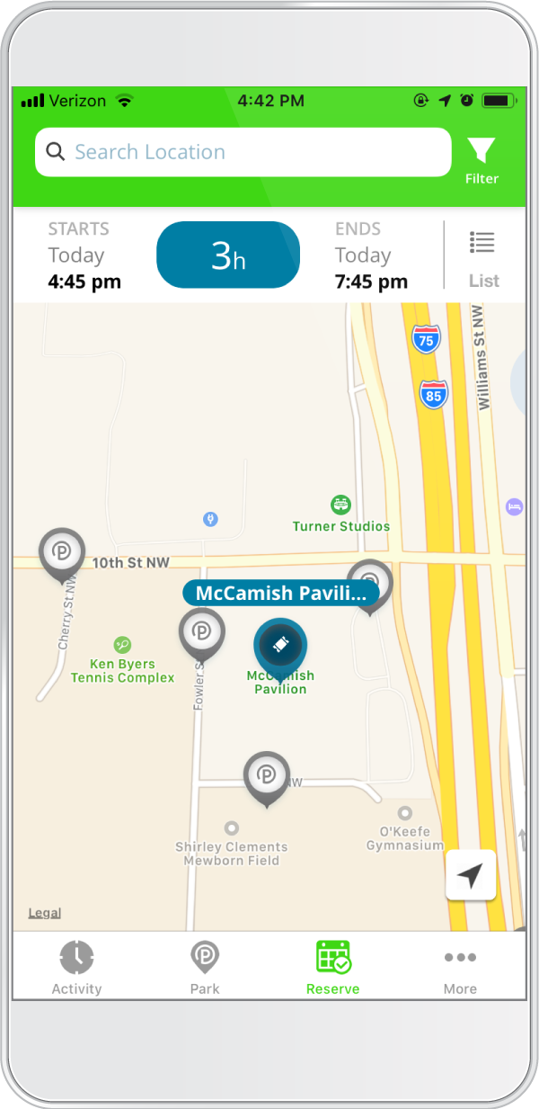 McCamish Pavilion Parking ParkMobile
